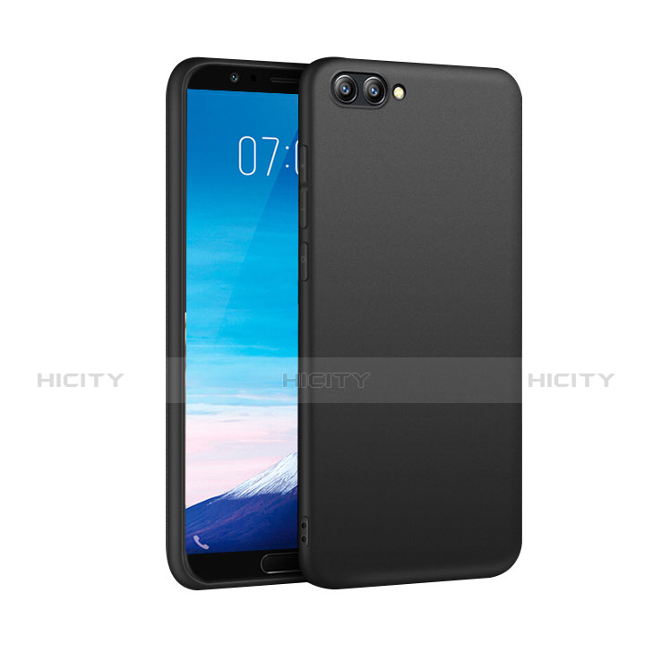 Funda Dura Plastico Rigida Mate con Anillo de dedo Soporte Q02 para Huawei Honor View 10 Negro