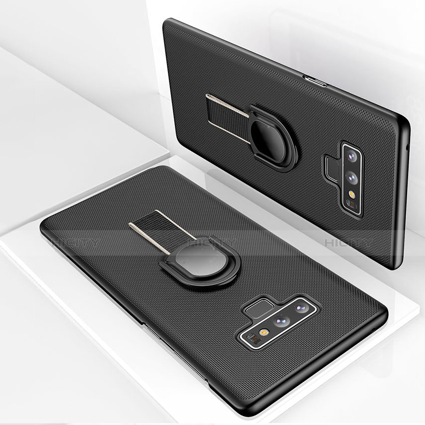 Funda Dura Plastico Rigida Mate con Magnetico Anillo de dedo Soporte para Samsung Galaxy Note 9 Negro