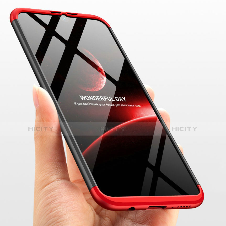 Funda Dura Plastico Rigida Mate Frontal y Trasera 360 Grados con Magnetico Anillo de dedo Soporte para Huawei Enjoy 9 Plus Rojo y Negro