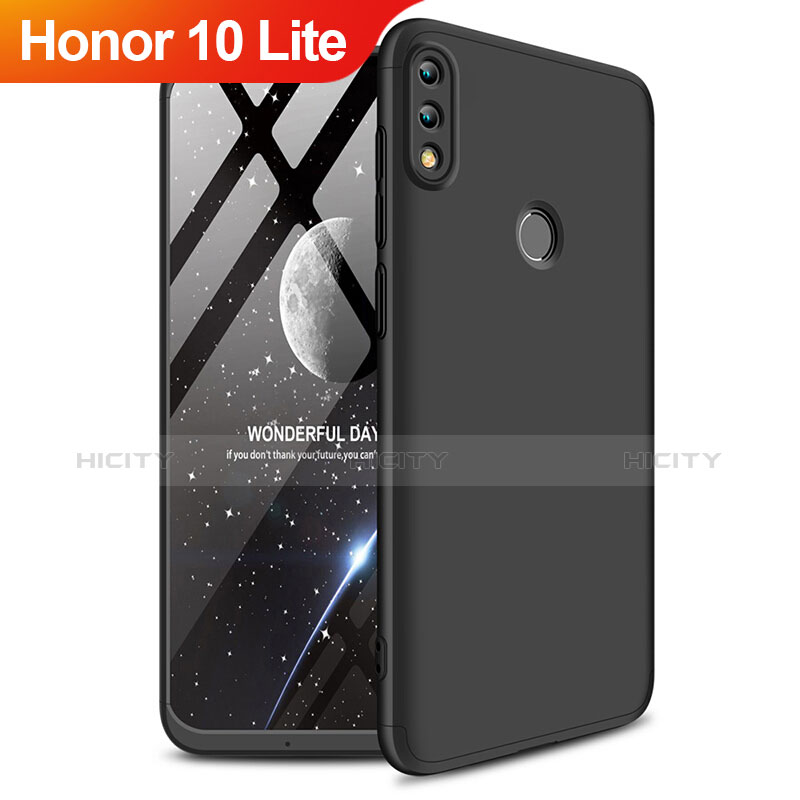 Funda Dura Plastico Rigida Mate Frontal y Trasera 360 Grados para Huawei Honor 10 Lite Negro