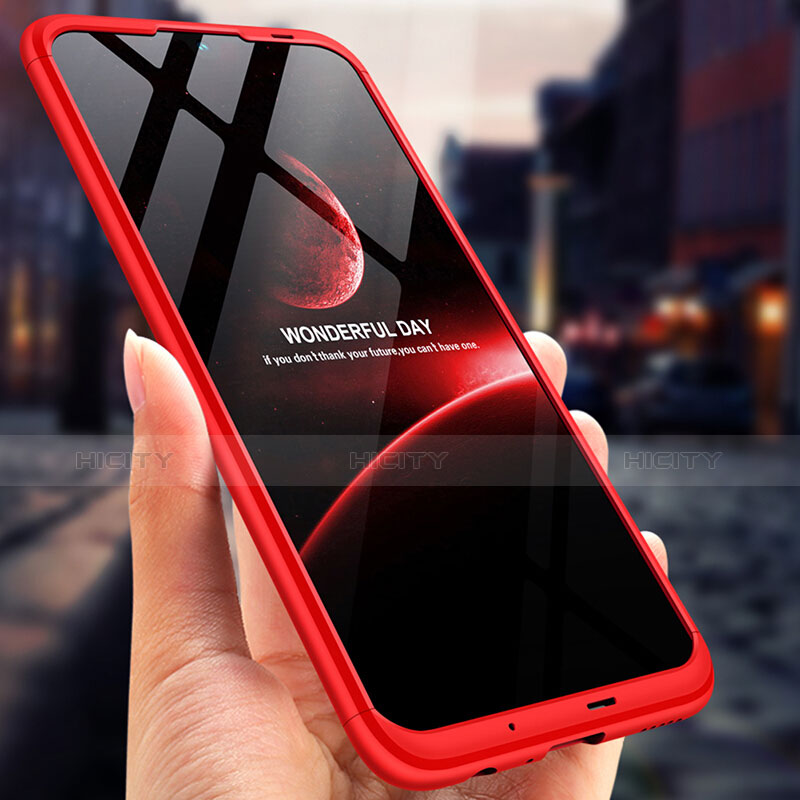 Funda Dura Plastico Rigida Mate Frontal y Trasera 360 Grados para Huawei Honor 10 Lite Rojo