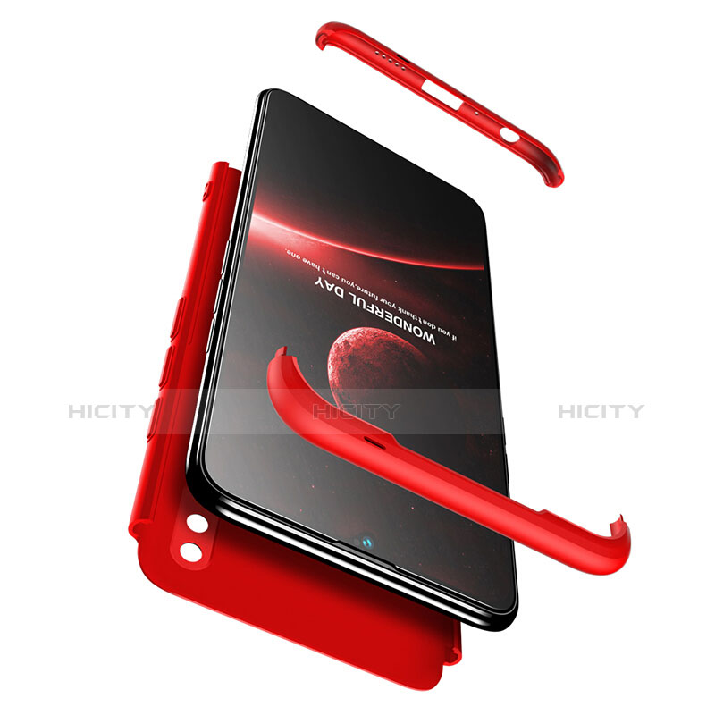 Funda Dura Plastico Rigida Mate Frontal y Trasera 360 Grados para Huawei Honor 10 Lite Rojo