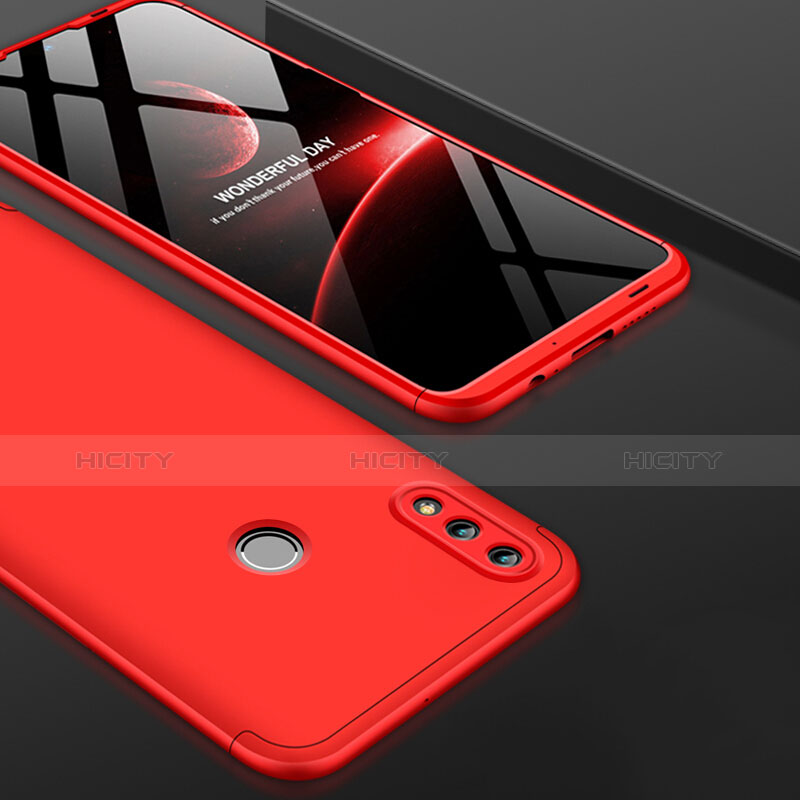 Funda Dura Plastico Rigida Mate Frontal y Trasera 360 Grados para Huawei Honor 10 Lite Rojo