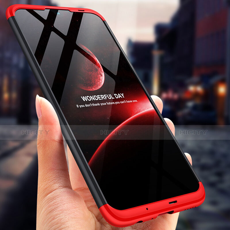 Funda Dura Plastico Rigida Mate Frontal y Trasera 360 Grados para Huawei Honor 10 Lite Rojo y Negro