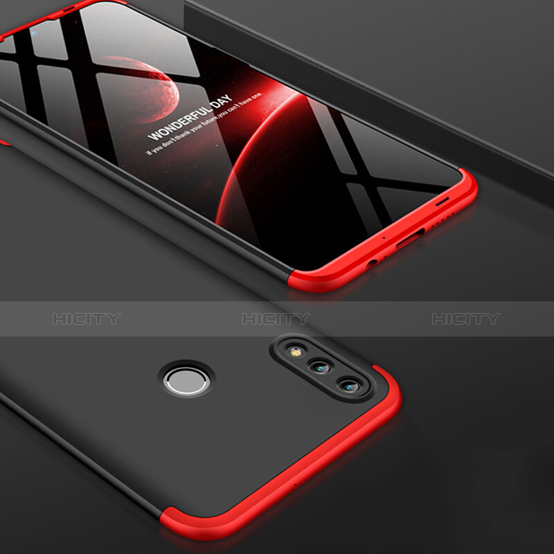 Funda Dura Plastico Rigida Mate Frontal y Trasera 360 Grados para Huawei Honor 10 Lite Rojo y Negro