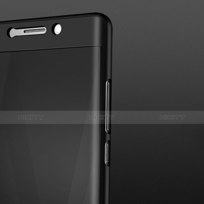 Funda Dura Plastico Rigida Mate Frontal y Trasera 360 Grados para Xiaomi Mi Note 2 Negro