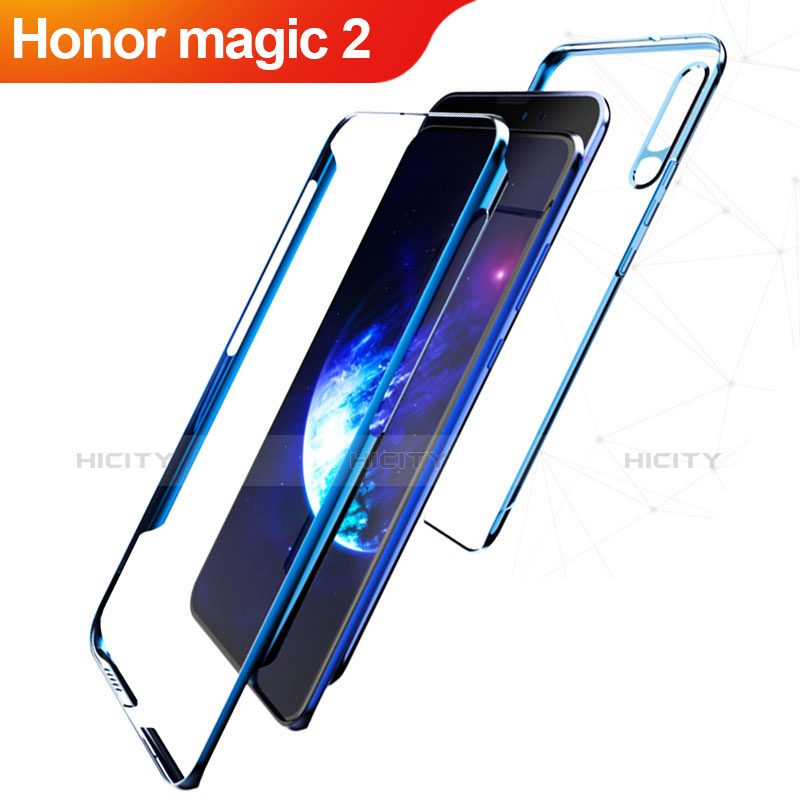 Funda Dura Plastico Rigida Mate Frontal y Trasera 360 Grados Q01 para Huawei Honor Magic 2 Azul