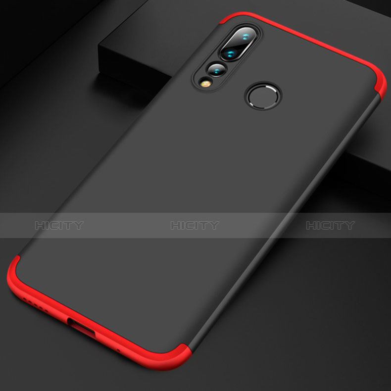 Funda Dura Plastico Rigida Mate Frontal y Trasera 360 Grados Q01 para Huawei Nova 4 Rojo y Negro