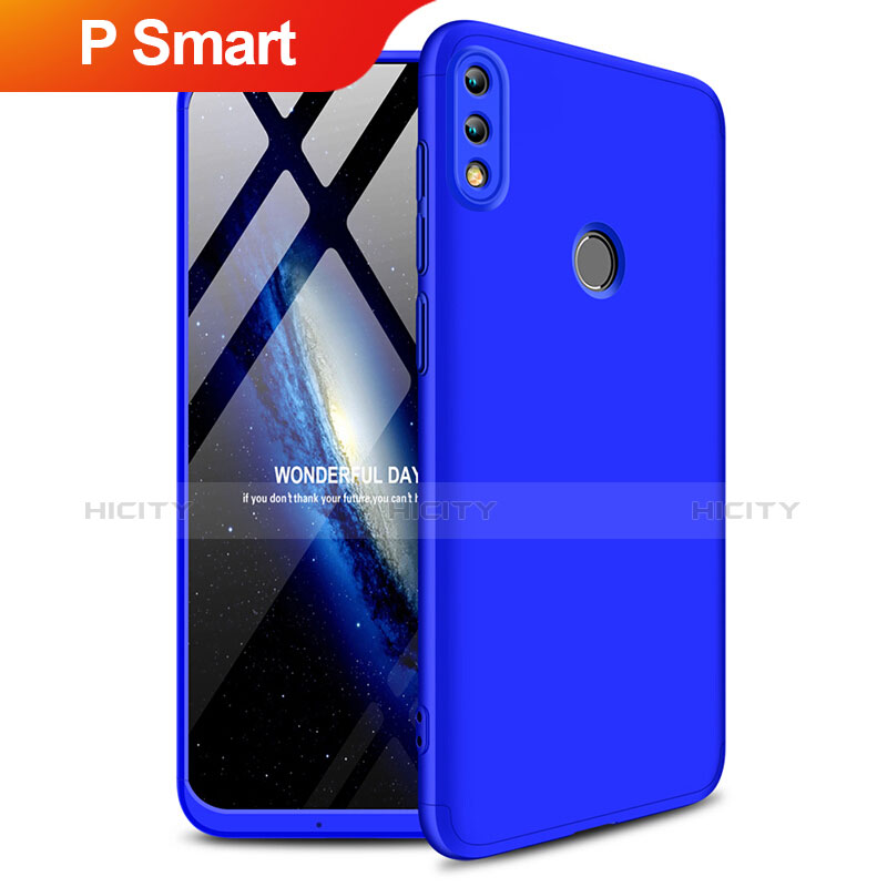 Funda Dura Plastico Rigida Mate Frontal y Trasera 360 Grados Q01 para Huawei P Smart (2019) Azul