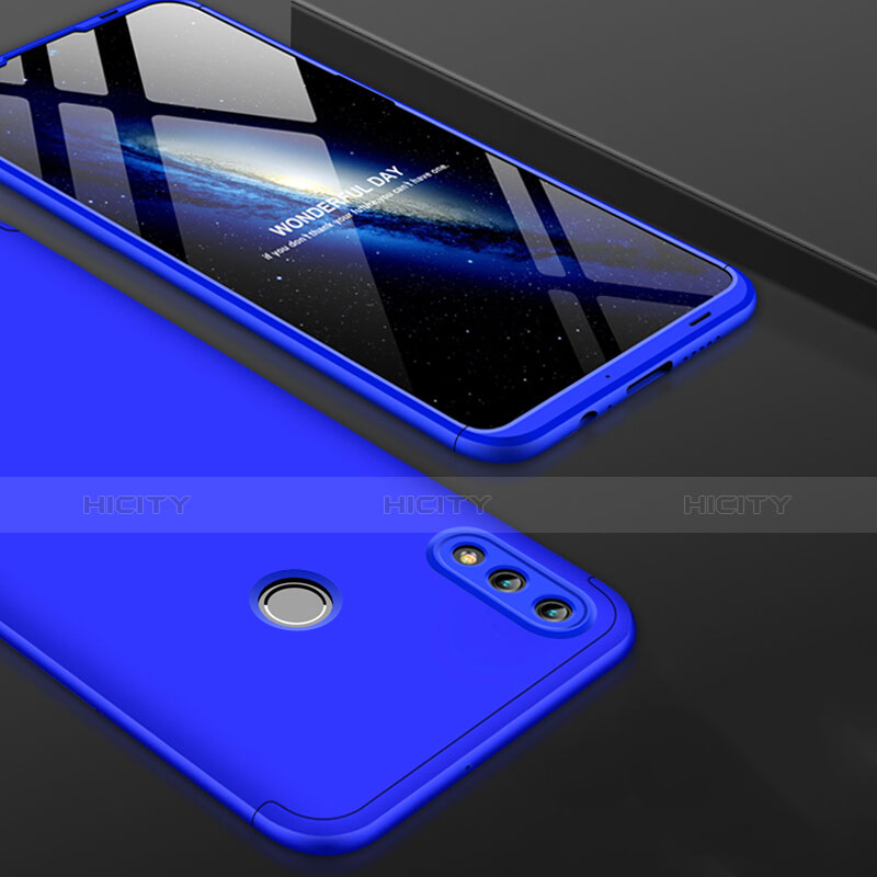 Funda Dura Plastico Rigida Mate Frontal y Trasera 360 Grados Q01 para Huawei P Smart (2019) Azul