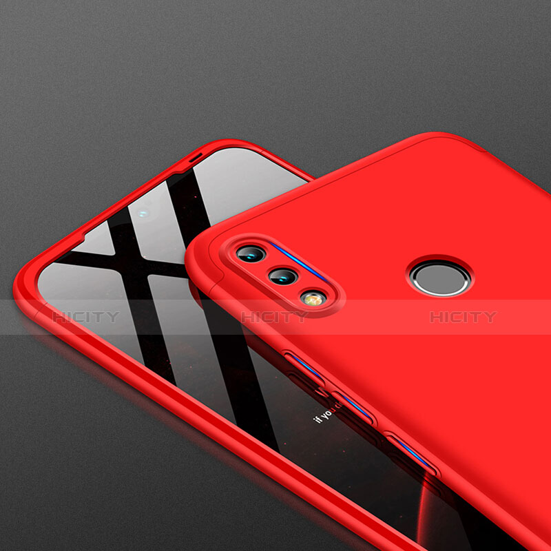 Funda Dura Plastico Rigida Mate Frontal y Trasera 360 Grados Q01 para Huawei P Smart (2019) Rojo