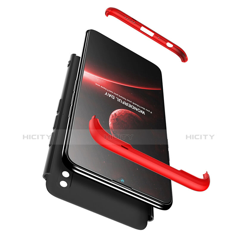 Funda Dura Plastico Rigida Mate Frontal y Trasera 360 Grados Q01 para Huawei P Smart (2019) Rojo y Negro