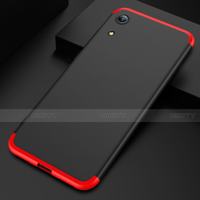 Funda Dura Plastico Rigida Mate Frontal y Trasera 360 Grados Q01 para Huawei Y6 Prime (2019) Negro