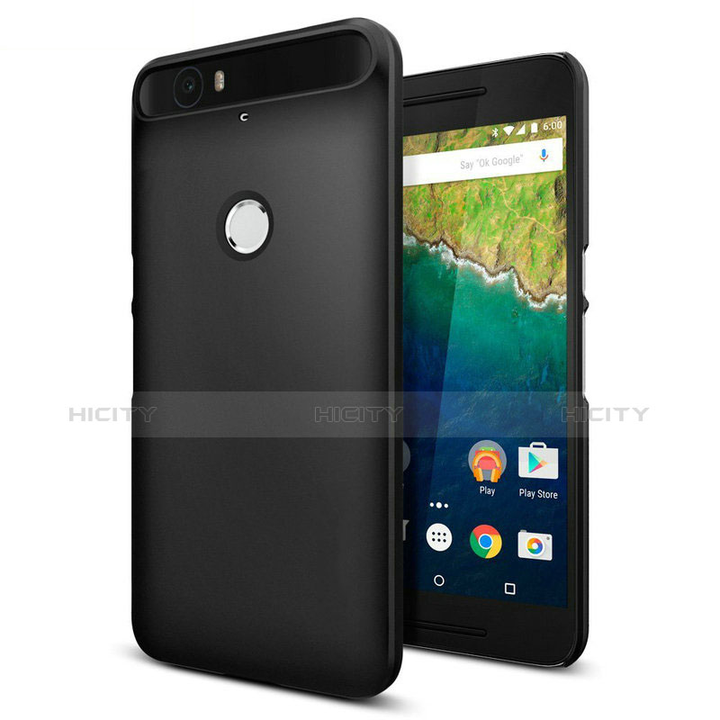 Funda Dura Plastico Rigida Mate M01 para Google Nexus 6P Negro