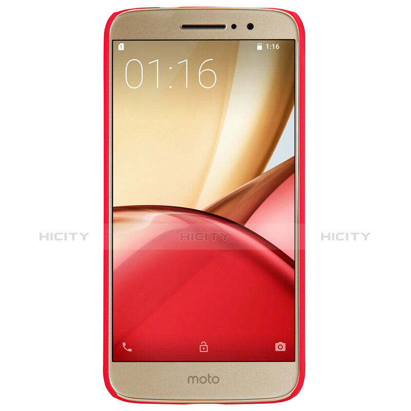 Funda Dura Plastico Rigida Mate M01 para Motorola Moto M XT1662 Rojo