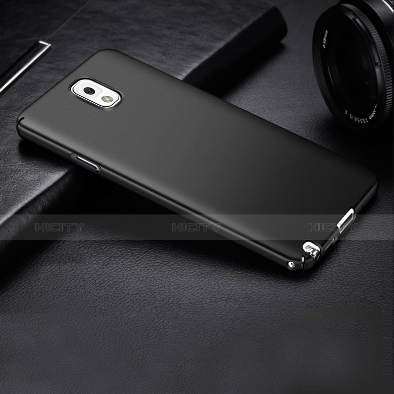 Funda Dura Plastico Rigida Mate M01 para Samsung Galaxy Note 3 N9000 Negro