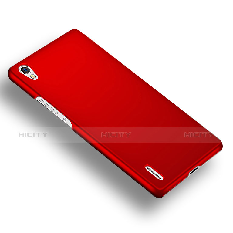 Funda Dura Plastico Rigida Mate M02 para Huawei Ascend P7 Rojo