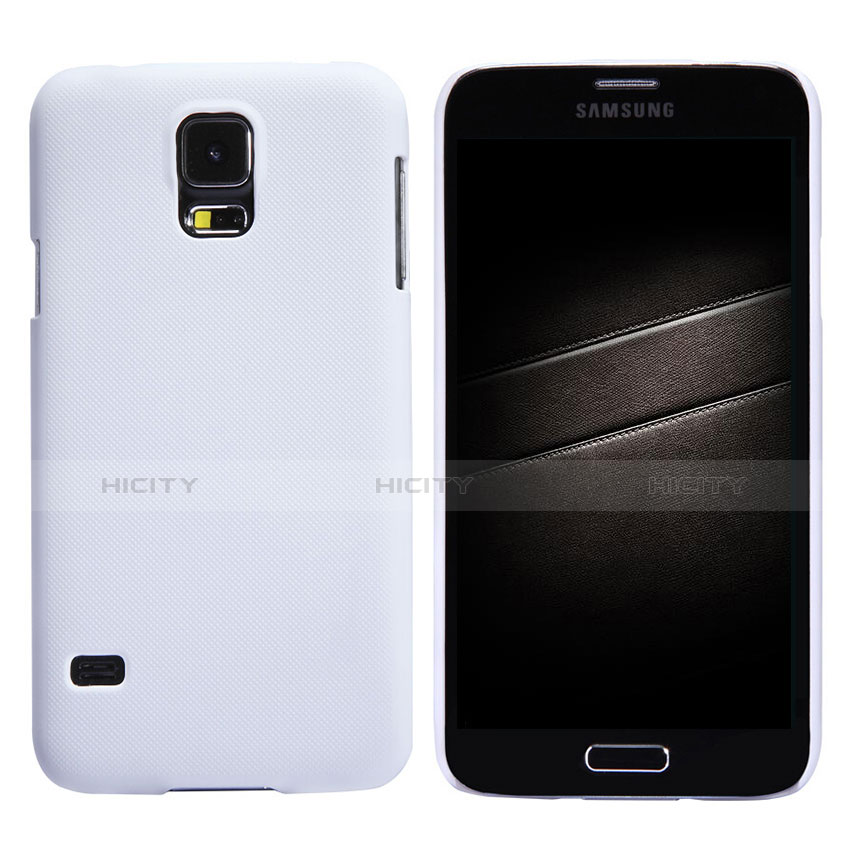 Funda Dura Plastico Rigida Mate M02 para Samsung Galaxy S5 G900F G903F Blanco