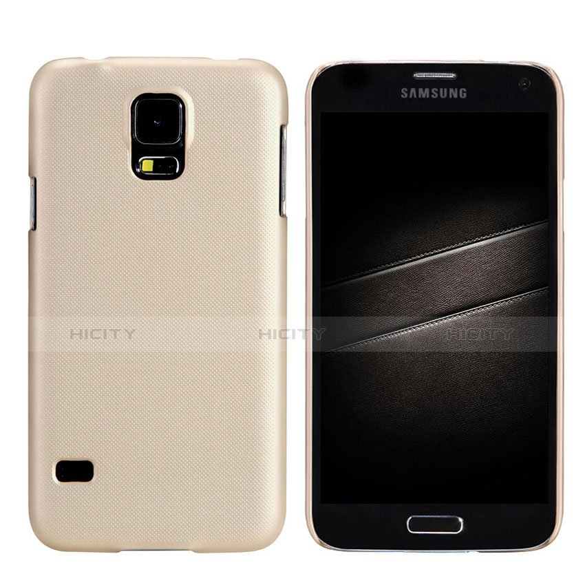 Funda Dura Plastico Rigida Mate M02 para Samsung Galaxy S5 G900F G903F Oro