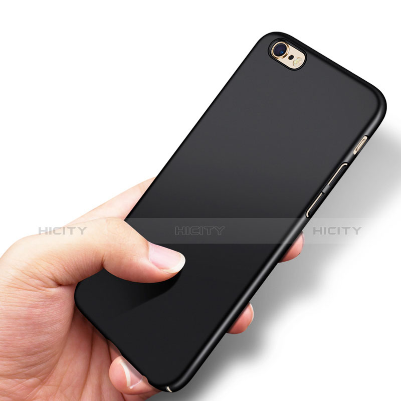 Funda Dura Plastico Rigida Mate P04 para Apple iPhone 6S Plus Negro
