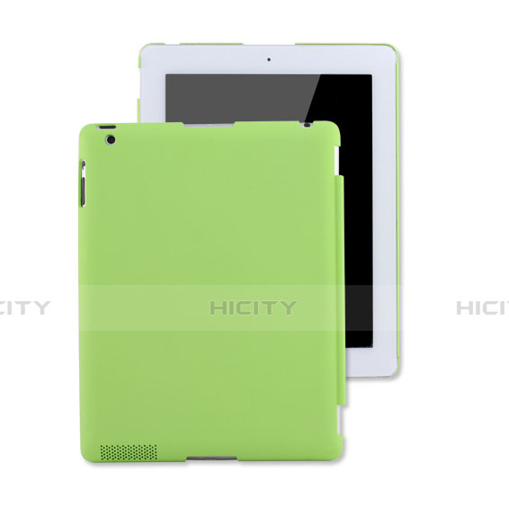 Funda Dura Plastico Rigida Mate para Apple iPad 2 Verde