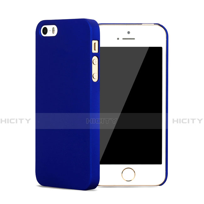 Funda Dura Plastico Rigida Mate para Apple iPhone 5 Azul