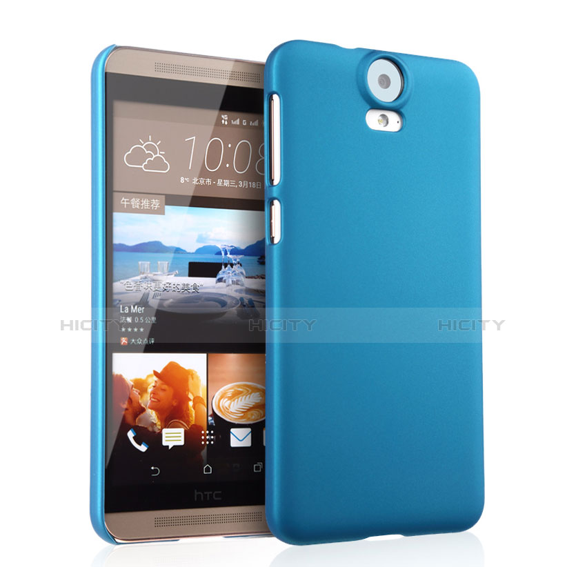 Funda Dura Plastico Rigida Mate para HTC One E9 Plus Azul Cielo