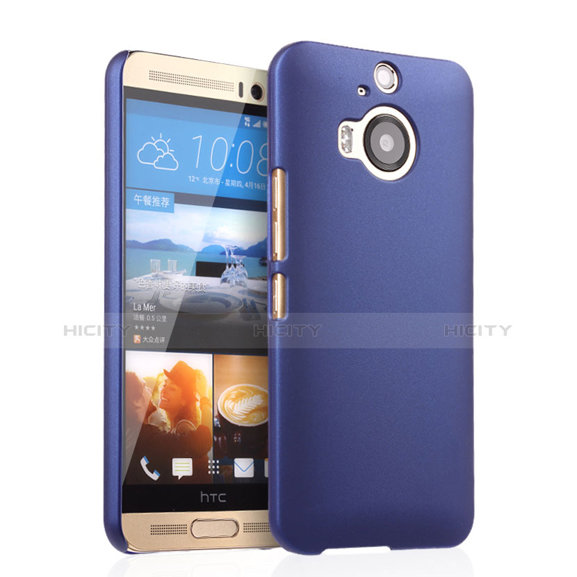 Funda Dura Plastico Rigida Mate para HTC One M9 Plus Azul