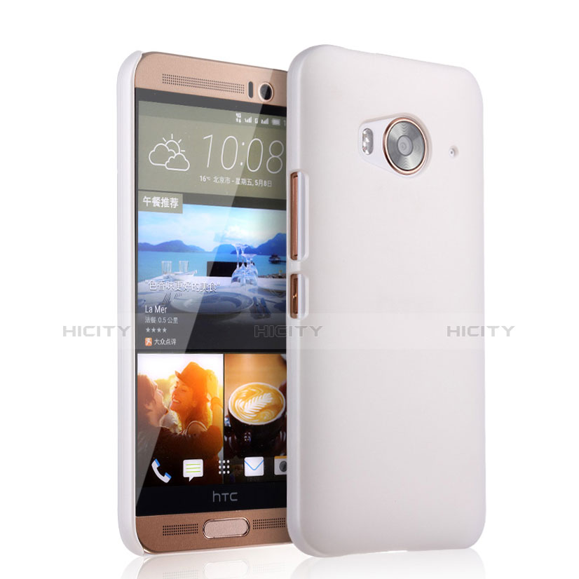 Funda Dura Plastico Rigida Mate para HTC One Me Blanco