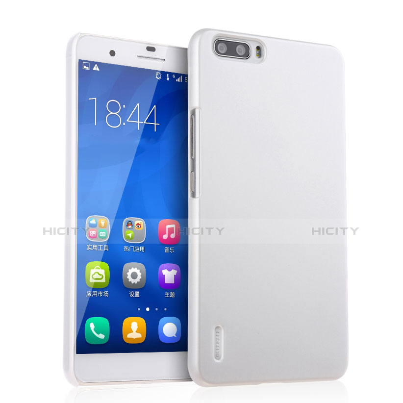 Funda Dura Plastico Rigida Mate para Huawei Honor 6 Plus Blanco