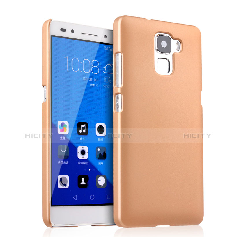 Funda Dura Plastico Rigida Mate para Huawei Honor 7 Dual SIM Oro