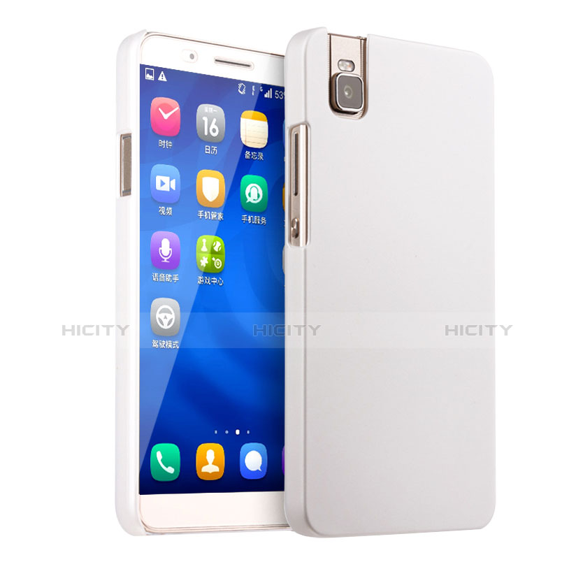 Funda Dura Plastico Rigida Mate para Huawei Honor 7i shot X Blanco