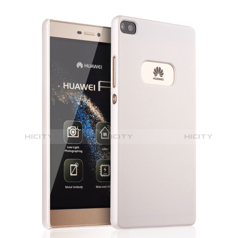 Funda Dura Plastico Rigida Mate para Huawei P8 Blanco