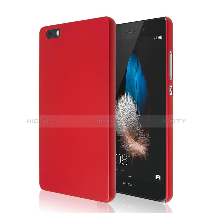 Funda Dura Plastico Rigida Mate para Huawei P8 Lite Rojo