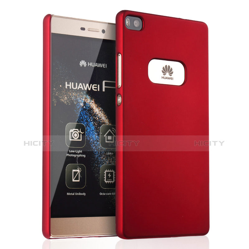 Funda Dura Plastico Rigida Mate para Huawei P8 Rojo