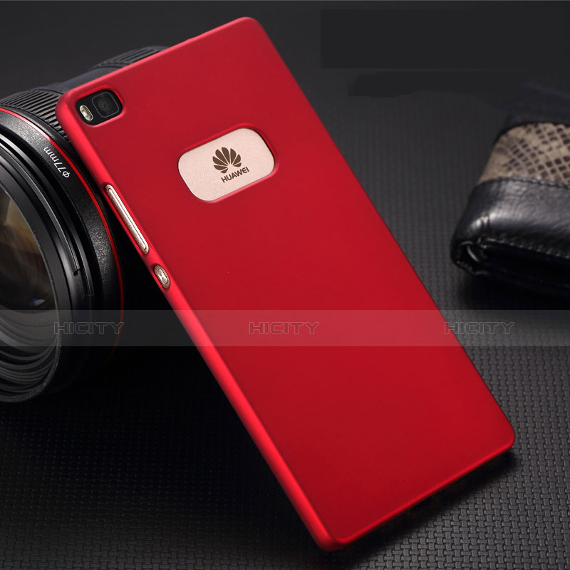 Funda Dura Plastico Rigida Mate para Huawei P8 Rojo