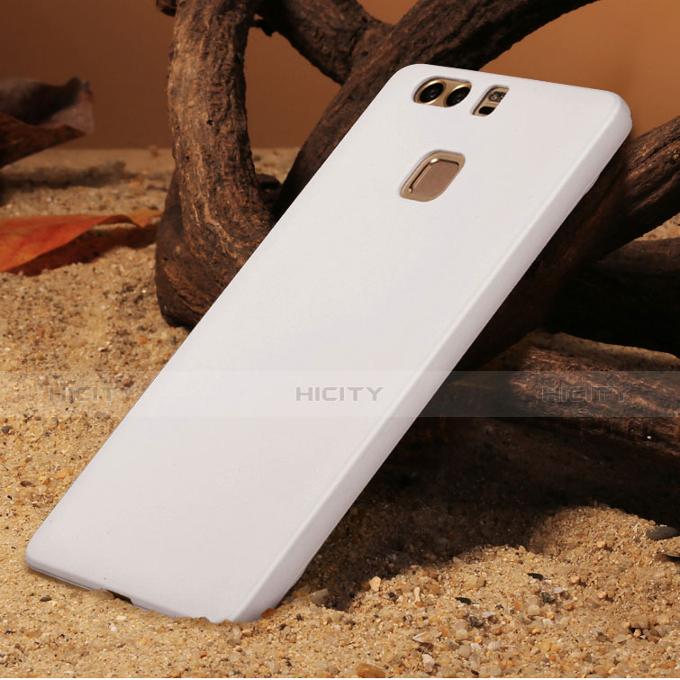 Funda Dura Plastico Rigida Mate para Huawei P9 Blanco