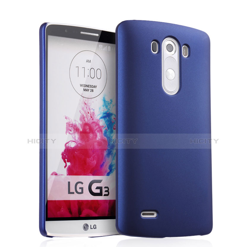 Funda Dura Plastico Rigida Mate para LG G3 Azul