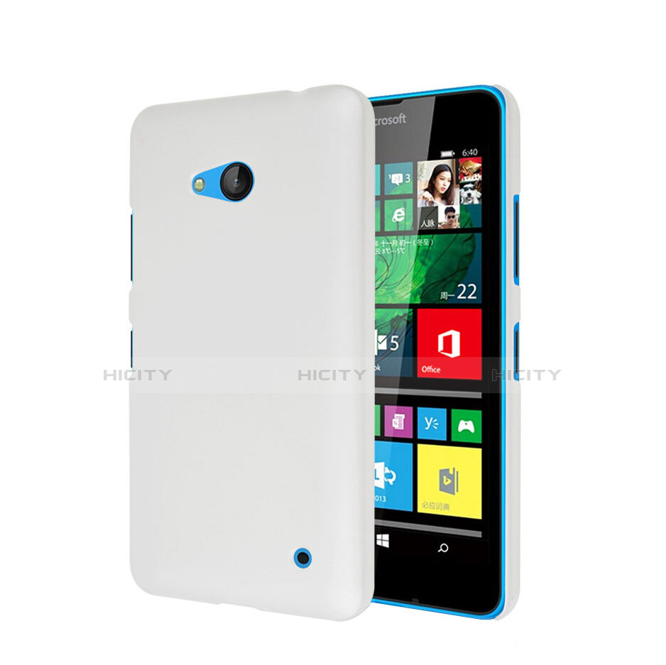 Funda Dura Plastico Rigida Mate para Microsoft Lumia 640 Blanco