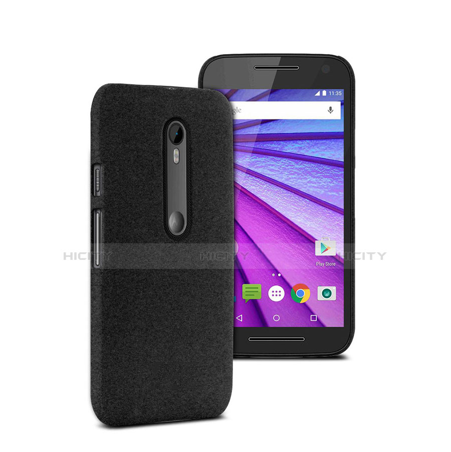 Funda Dura Plastico Rigida Mate para Motorola Moto G (3rd Gen) Negro