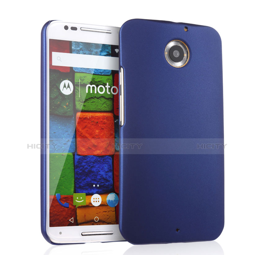 Funda Dura Plastico Rigida Mate para Motorola Moto X (2nd Gen) Azul