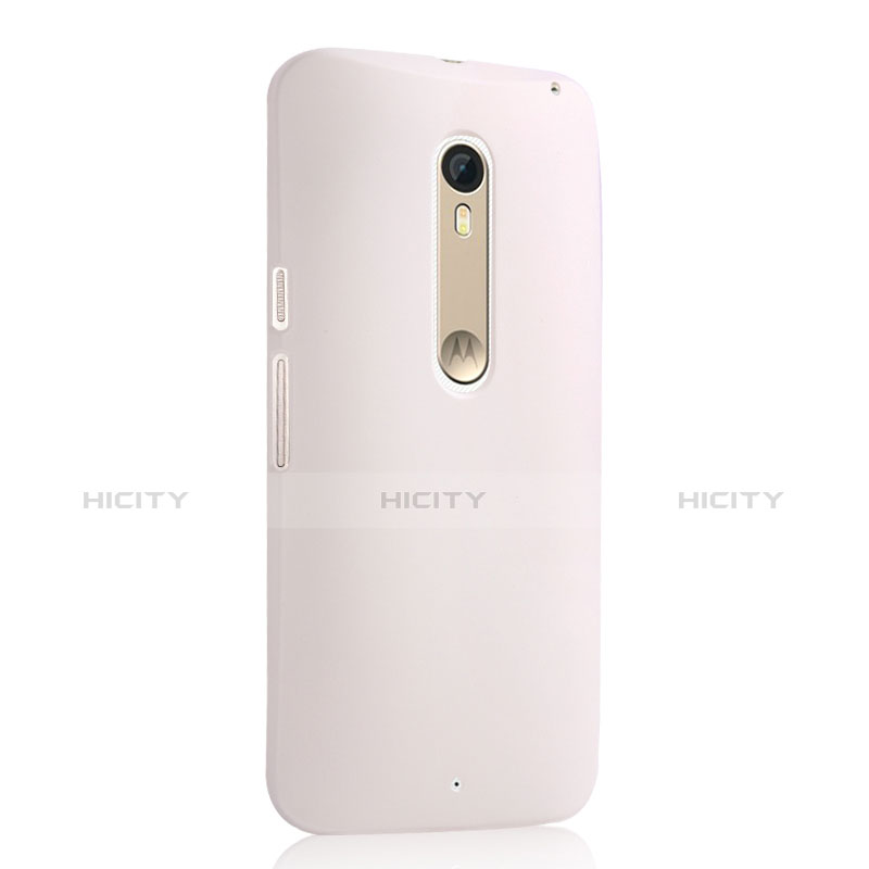 Funda Dura Plastico Rigida Mate para Motorola Moto X Style Blanco