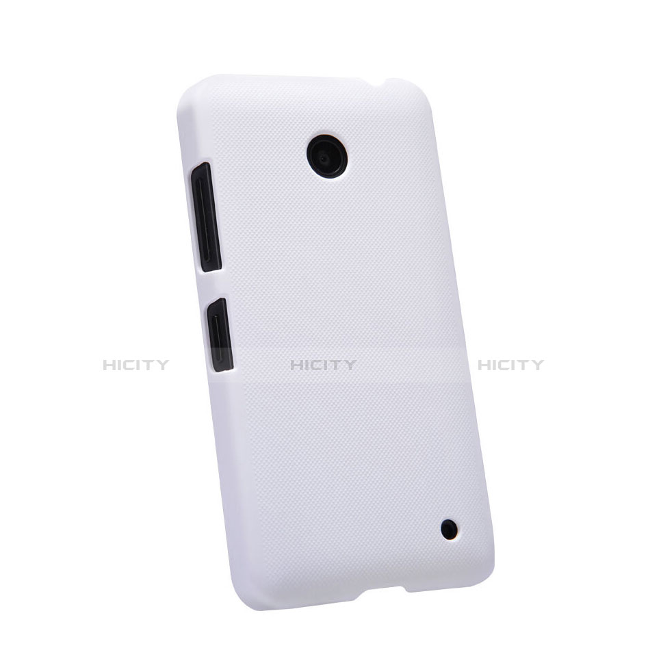Funda Dura Plastico Rigida Mate para Nokia Lumia 635 Blanco
