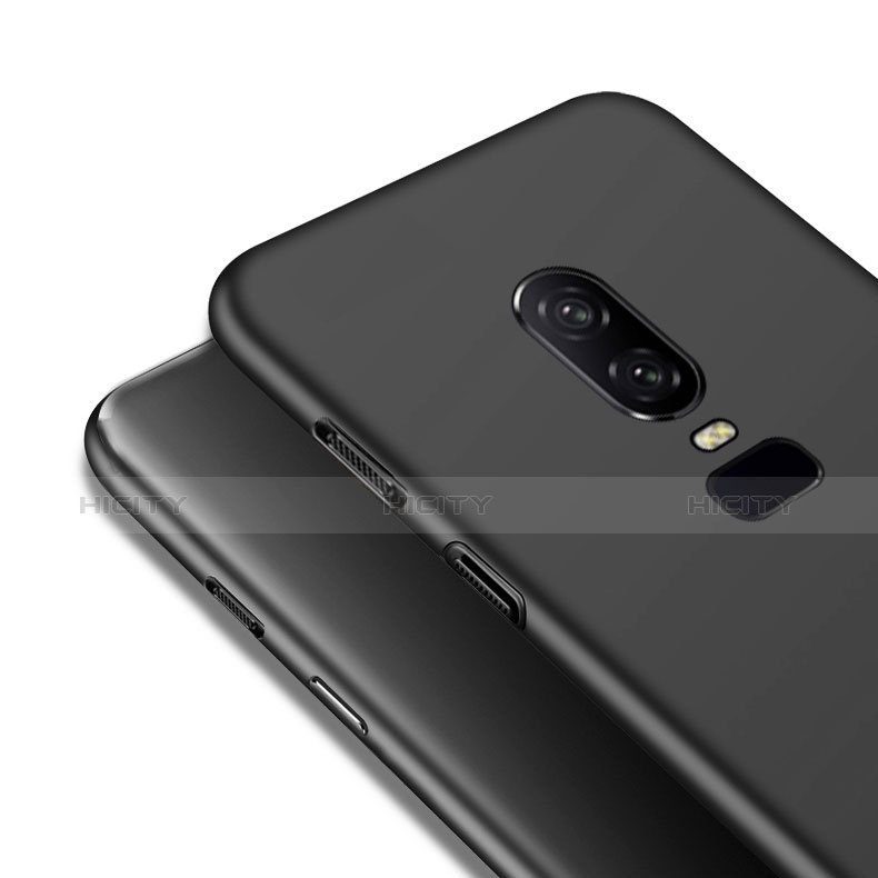 Funda Dura Plastico Rigida Mate para OnePlus 6 Negro