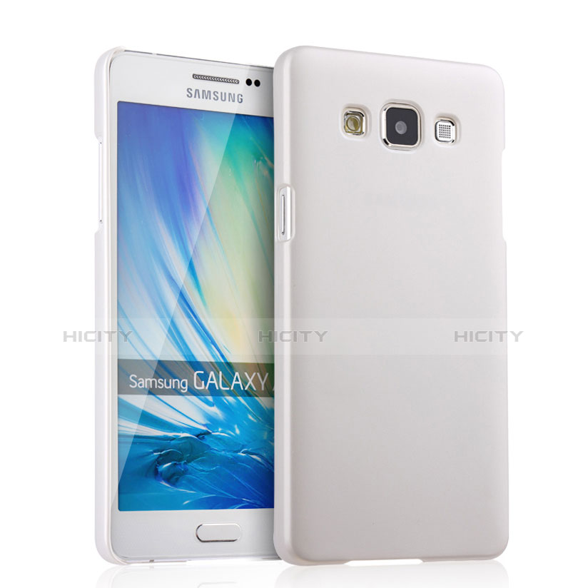 Funda Dura Plastico Rigida Mate para Samsung Galaxy A5 Duos SM-500F Blanco