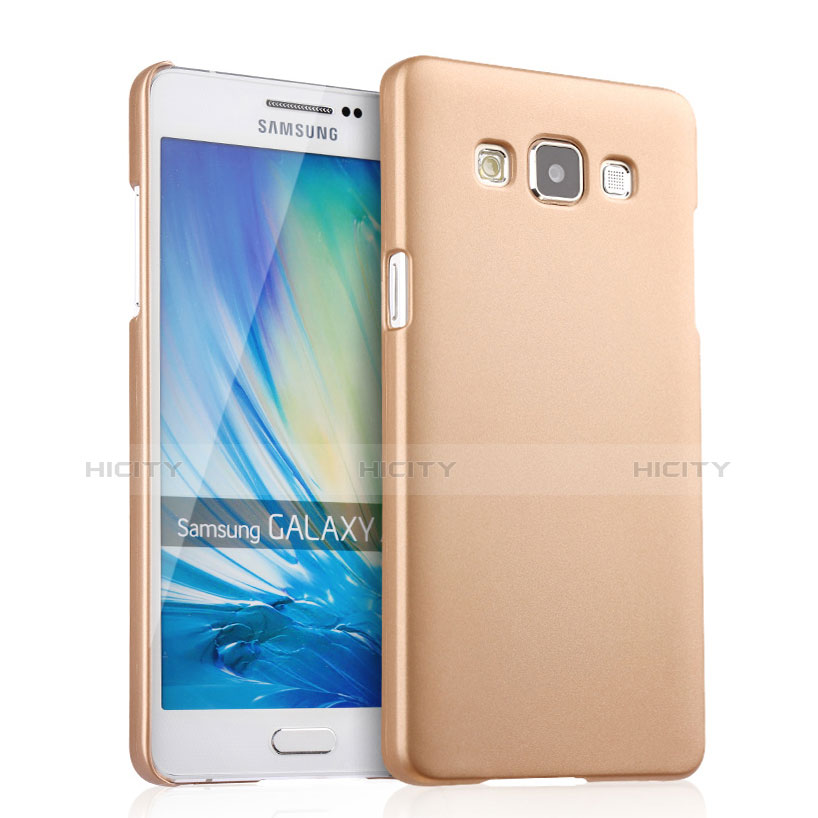 Funda Dura Plastico Rigida Mate para Samsung Galaxy A5 SM-500F Oro
