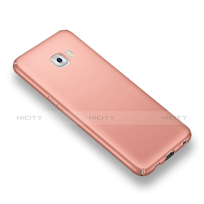 Funda Dura Plastico Rigida Mate para Samsung Galaxy C7 Pro C7010 Oro Rosa