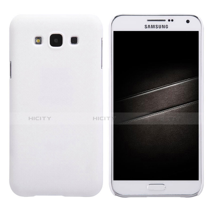 Funda Dura Plastico Rigida Mate para Samsung Galaxy E7 SM-E700 E7000 Blanco