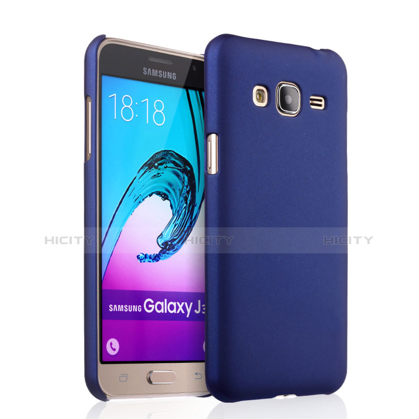 Funda Dura Plastico Rigida Mate para Samsung Galaxy J3 Azul