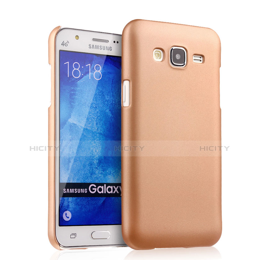 Funda Dura Plastico Rigida Mate para Samsung Galaxy J5 SM-J500F Oro